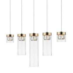 NOWOŚĆ P0389-05E-F7AC GEM LAMPA WISZĄCA ZŁOTA/GOLD ZUMA LINE
