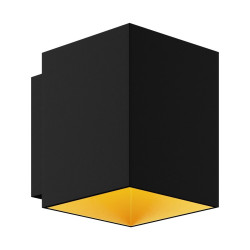 NOWOŚĆ 91063 SOLA WL SQUARE KINKIET CZARNY+ZŁOTY/BLACK+GOLD ZUMA LINE