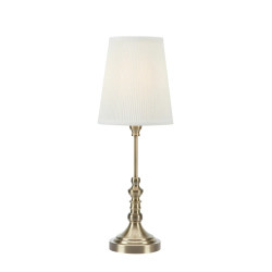 Lampa stołowa z abażurem 108970 NOBLE 1L 66cm Biały/Antyczne złoto Markslojd
