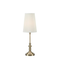 Lampa stołowa z abażurem 108969 NOBLE 1L 56cm Biały/Antyczne złoto Markslojd