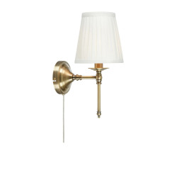 Kinkiet, Lampa ścienna z abażurem 108968 MANOR 1L Biały/Antyczne złoto Markslojd