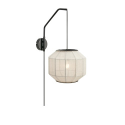 Kinkiet wiszący, lampa ścienna z abażurem 108957 ASUKA 1L Beżowy/Czarny Markslojd