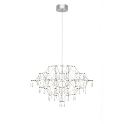 Lampa wisząca 108870 EFESOS Żyrandol 80cm Stal/Przezroczysty Markslojd