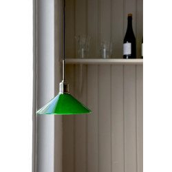 Lampa wisząca pojedyncza 108868 VELA 1L Antyczne złoto/Zielony klosz Markslojd