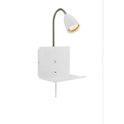 Kinkiet, lampa ścienna z półką 108856 CUARTO 1L Biały Markslojd