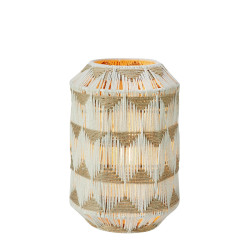Lampa stołowa, lampka nocna słomkowa 108825 ANO 1L Beż/Orzech Markslojd