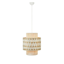 Lampa wisząca pojedyncza z abażurem 108824 ANO 1L Beż/Orzech Markslojd