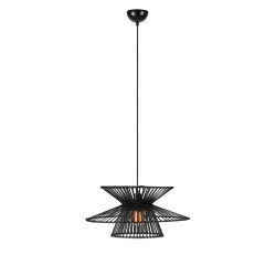 Lampa wisząca z abażurem ażurowa 108784 DUPLICI 1L Czarny Markslojd