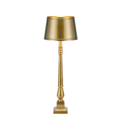 Lampa stołowa z abażurem 108774 METALLO 1L Antyczne Złoto Markslojd