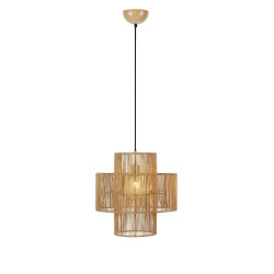 Lampa wisząca z abażurem, ażurowa 108767 SOGA 1L Naturalny słomkowy Markslojd