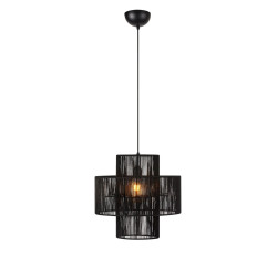 Lampa wisząca z abażurem ażurowa 108766 SOGA 1L Czarny Markslojd