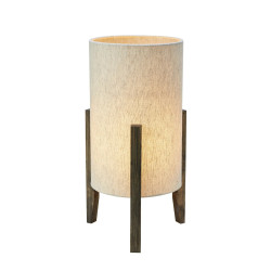 Lampa stołowa, lampka nocna z abażurem 108760 ERUCA 1L 39cm Brązowy bejcowany/Beżowy...