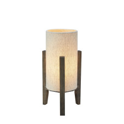 Lampa stołowa, lampka nocna z abażurem 108759 ERUCA 1L 34cm Brązowy bejcowany/Beżowy...