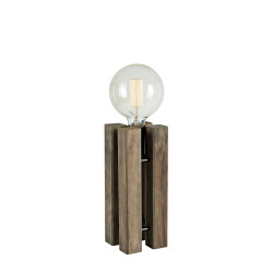 Lampa stołowa, lampka nocna drewno 108757 LODGE 1L 28cm Brązowy bejcowany Markslojd