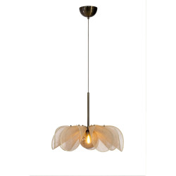Lampa wisząca z abażurem 108659 STYRKA 1L 63cm Beż/Antyczne złoto/Bursztyn Markslojd