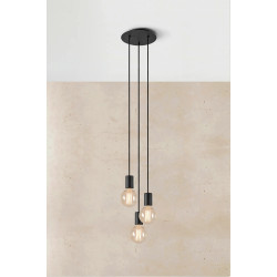 Lampa wisząca potrójna 108733 CIELO 3L Okrągła Czarna Markslojd