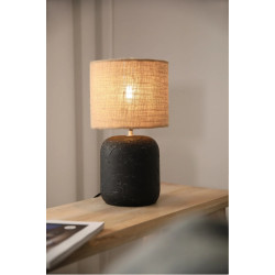 Lampa gabinetowa, Lampka nocna 108683 MONTAGNA 1L 32cm Czarny/ Beżowy abażur Markslojd
