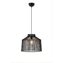Lampa wisząca ażurowa 108668 CAPANNA 1L Czarny abażur Markslojd