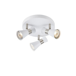 Plafon, Lampa sufitowa potrójna, reflektorki 108628 FOLIE 3L Biały/ Nikiel Markslojd