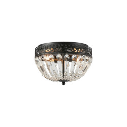 Plafon, Lampa sufitowa z kryształkami 108598 ETIENNE 2L Czarny/ Kryształy IP21 Markslojd