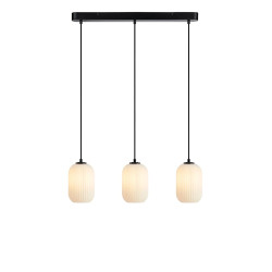 Lampa wisząca potrójna 108563 CAVA 3L Czrny/ Białe klosze Markslojd