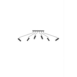 Lampa sufitowa Reflektorki 108508 RAMUS 6L Czarny Markslojd