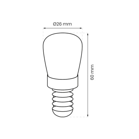 NOWOŚĆ EKZA1666 Żarówka LED 3W ST26 E14 4000K Do Lodówek Milagro