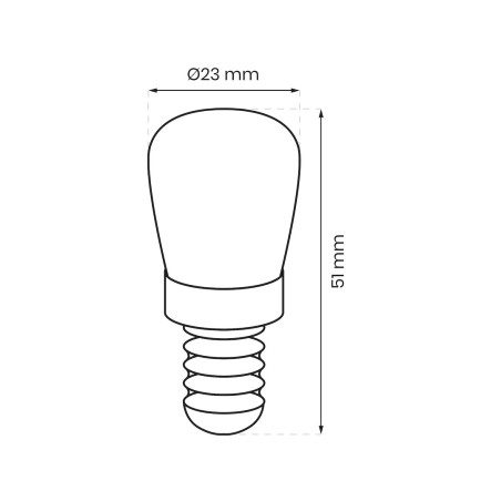 NOWOŚĆ EKZA1667 Żarówka LED 1,5W ST22 E14 4000K Do Lodówek Milagro