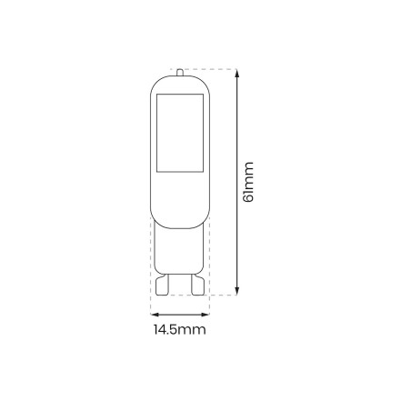NOWOŚĆ EKZA1670 Żarówka COB LED 2W G9 3000K Milagro