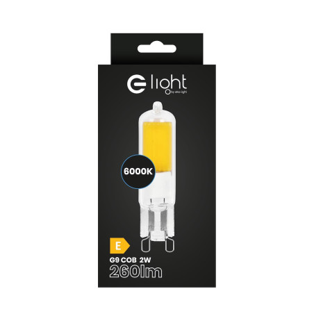 NOWOŚĆ EKZA1672 Żarówka COB LED 2W G9 6000K Milagro