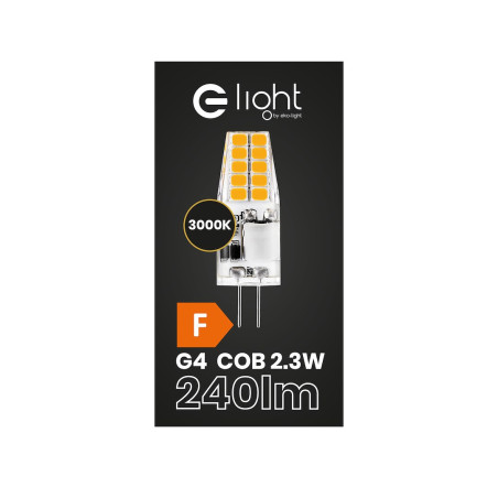 NOWOŚĆ EKZA1728 Żarówka LED 2,3W G4 12V 3000K Silikon Milagro