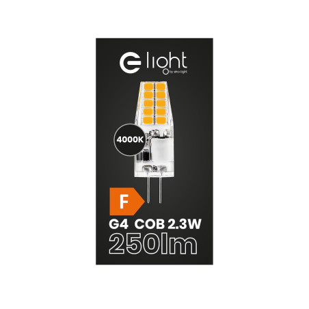NOWOŚĆ EKZA1729 Żarówka LED 2,3W G4 12V 4000K Silikon Milagro