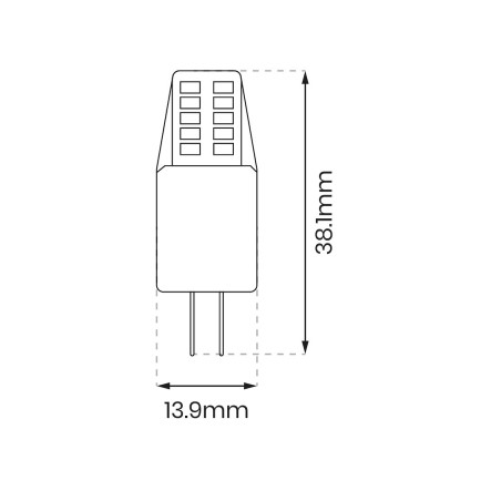 NOWOŚĆ EKZA1729 Żarówka LED 2,3W G4 12V 4000K Silikon Milagro