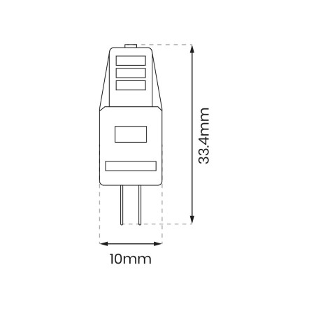 NOWOŚĆ EKZA1730 Żarówka LED 1,5W G4 12V 3000K Plastik Milagro