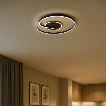NOWOŚĆ ML1848 Lampa sufitowa LORENZO BLACK 22W LED Milagro