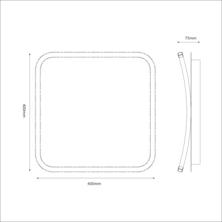 NOWOŚĆ ML1847 Lampa sufitowa CALI square 30W LED Milagro
