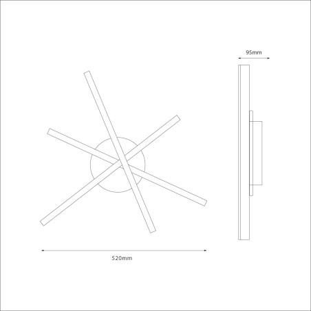 NOWOŚĆ ML1850 Lampa sufitowa STICK 12W LED Milagro