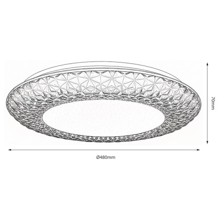 NOWOŚĆ ML2053 Plafon ROX 34W LED Ø480 Milagro