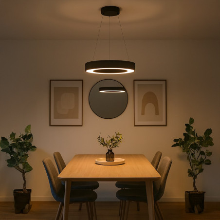 NOWOŚĆ ML1866 Lampa wisząca Union Czarny 40W LED 3000-4000-6000K Milagro