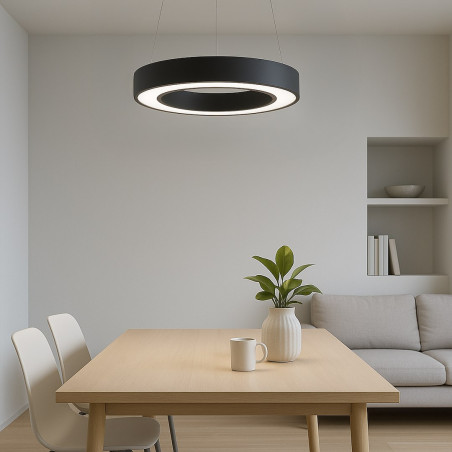 NOWOŚĆ ML1866 Lampa wisząca Union Czarny 40W LED 3000-4000-6000K Milagro