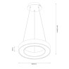 NOWOŚĆ ML1867 Lampa wisząca Union Gold 40W LED 3000-4000-6000K Milagro