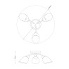 NOWOŚĆ ML2266 Lampa sufitowa PORTOS 3xE14 Milagro