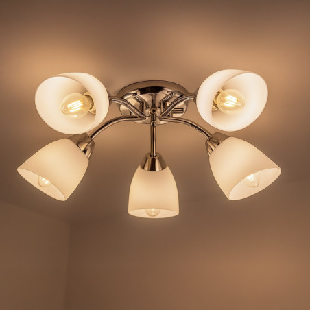 NOWOŚĆ ML2267 Lampa sufitowa PORTOS 5xE14 Milagro