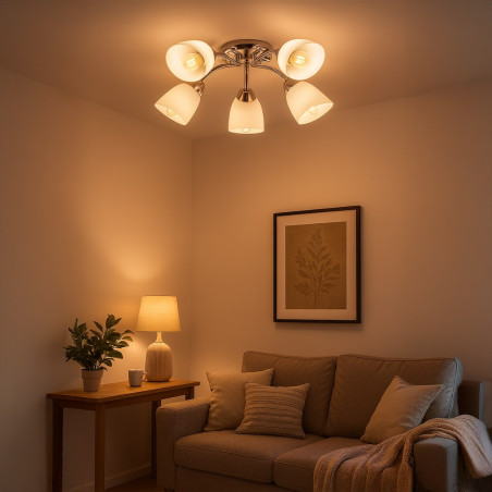 NOWOŚĆ ML2267 Lampa sufitowa PORTOS 5xE14 Milagro