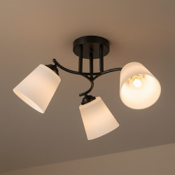 NOWOŚĆ ML2257 Lampa sufitowa Pafos Black 3xE27 Milagro