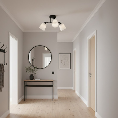NOWOŚĆ ML2257 Lampa sufitowa Pafos Black 3xE27 Milagro