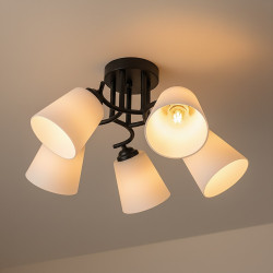 NOWOŚĆ ML2258 Lampa sufitowa Pafos Black 5xE27 Milagro