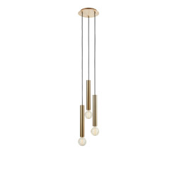 Lampa wisząca potrójna 108436 SENCILLO Okrągła 3L Złoty Markslojd