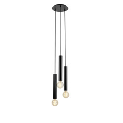 Lampa wisząca potrójna 108435 SENCILLO Okrągła 3L Czarny Markslojd