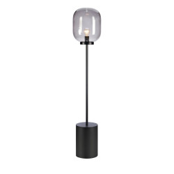 Lampa podłogowa 108425 BROOKLYN 1L Czarny/ Dymiony klosz Markslojd